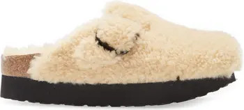 Birkenstock Papillio by Birkenstock Boston Big Buckle Genuine Shearling Clog | Nordstrom | Nordstrom