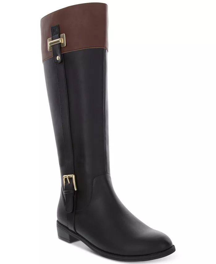 Karen Scott Deliee2 Wide-Calf Riding Boots, Created for Macy's & Reviews - Boots - Shoes - Macy's | Macys (US)