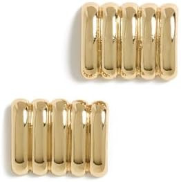 Heaven Mayhem Clemmie Earrings – Women’s Ribbed Curved Design Minimalist Earrings, Classic Li... | Amazon (US)