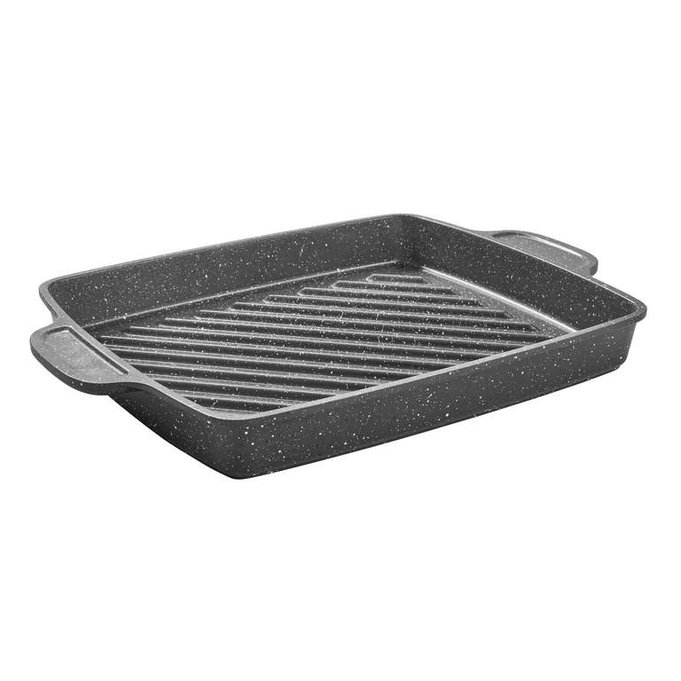 The Pioneer Woman Prairie Signature 10x12 inch Cast Aluminum Nonstick Cowboy Steak Pan with Speck... | Walmart (US)