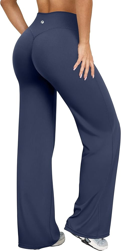 OQQ Yoga Pants Women High Waist Stretch Casual Soft Straight Leg Bottoms | Amazon (US)