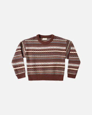 Aspen Sweater Mulberry Multi-Stripe | Rylee + Cru