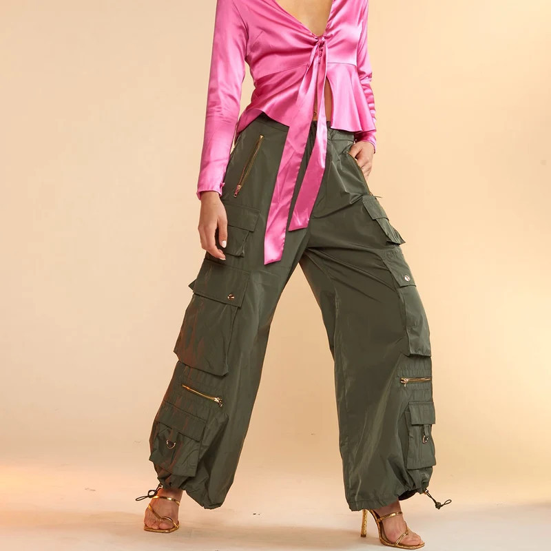 Cynthia Rowley Kim Cargo Pant - Dark Green - Green - M | Verishop