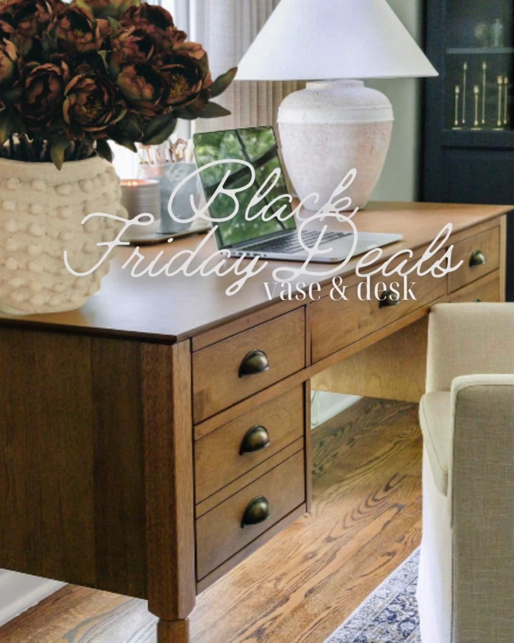 Our desk is finally on sale! Plus, the minka vase is on sale for Black Friday! 

Anthropologie vase, minka vase, desk, office, study, sale  

 #LTKCyberWeek