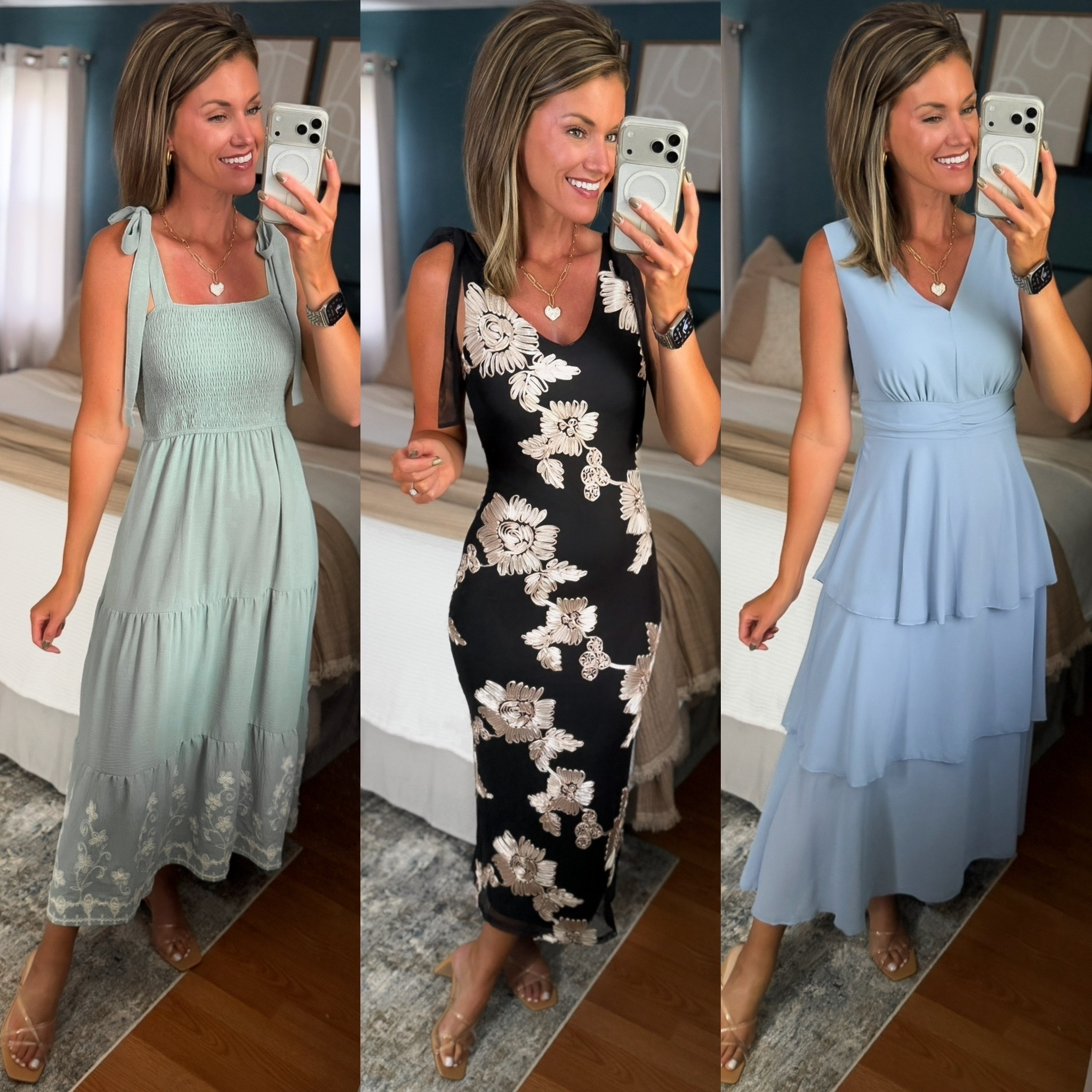 Affordable wedding guest dress options from Amazon. Wearing small in all 3 styles.

#LTKSeasonal #LTKOver40 #LTKWedding