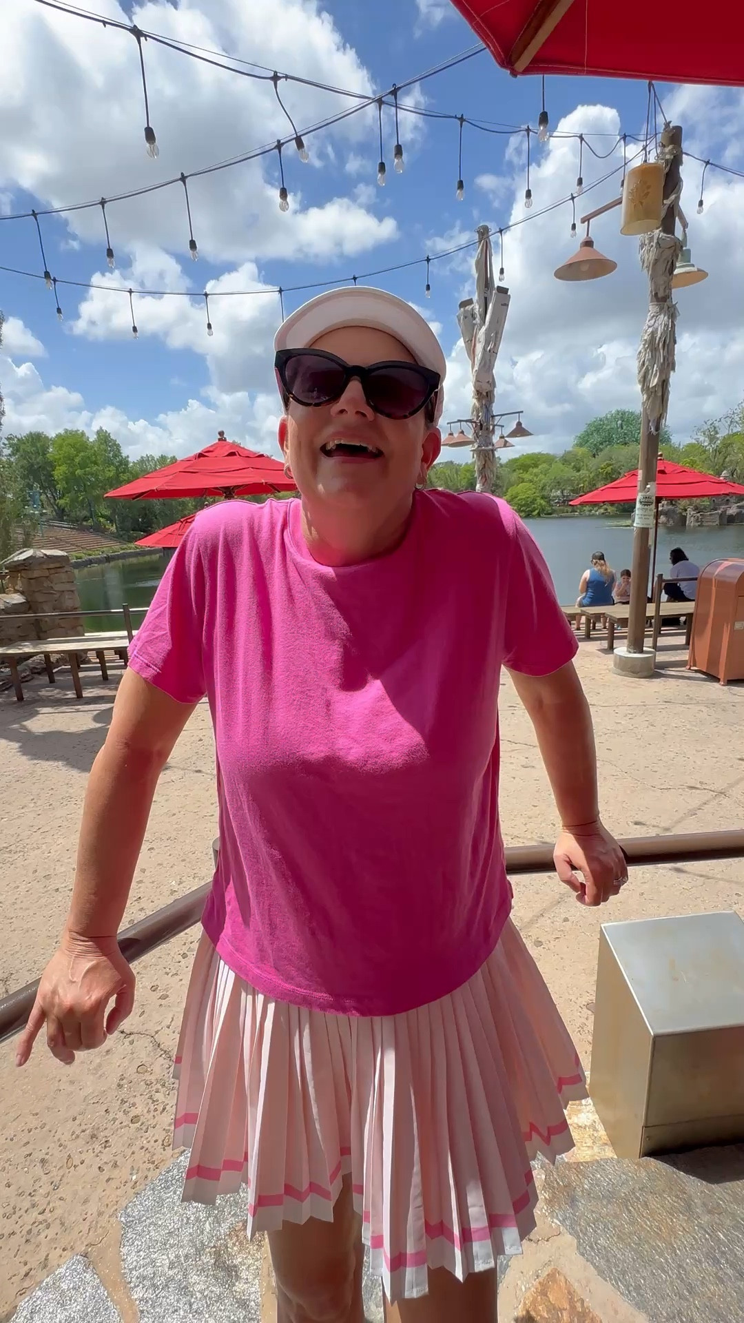 This is an amazing outfit for Disney and the New Balance 1080 Fresh Foams are doing amazing!! Wearing a large in the tee and a medium in the tennis skirt. Size 8 1/2 in the shoes!

#LTKSeasonal #LTKTravel