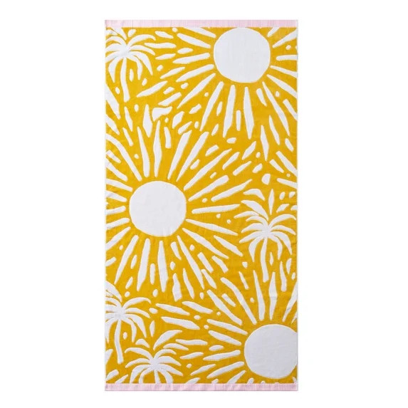 Better Homes & Gardens Cotton-Blend Beach Towel, 72 x 38 in, Sunburst | Walmart (US)