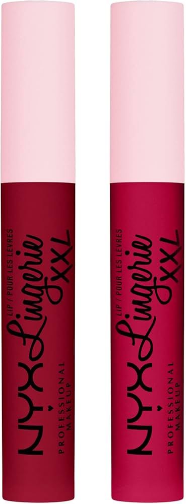NYX PROFESSIONAL MAKEUP Lip Lingerie XXL Matte Liquid Lipstick - Pack of 2 (Sizzlin', Stamina) | Amazon (US)