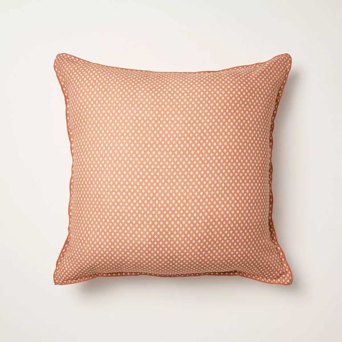 26"x26" Block Pattern Euro Square Throw Pillow Rust - Hearth & Hand™ with Magnolia | Target