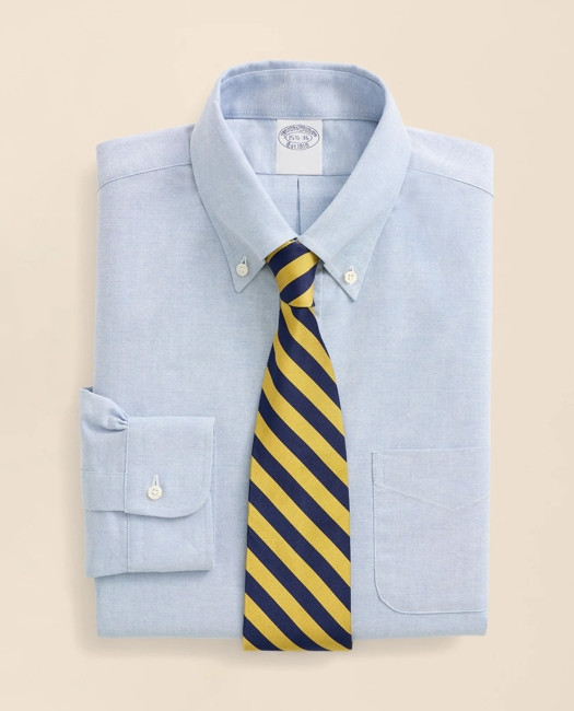 Brooks Brothers Men's American-Made Oxford Cloth Button-Down Dress Shirt | Blue | Size 14� 33 | Brooks Brothers