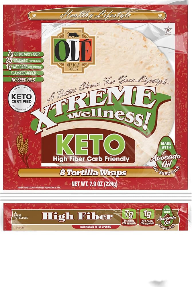 Olé Xtreme Wellness® White Keto Certified | 5.5" Size Flour Tortillas |Keto Certified |Carb Fri... | Amazon (US)