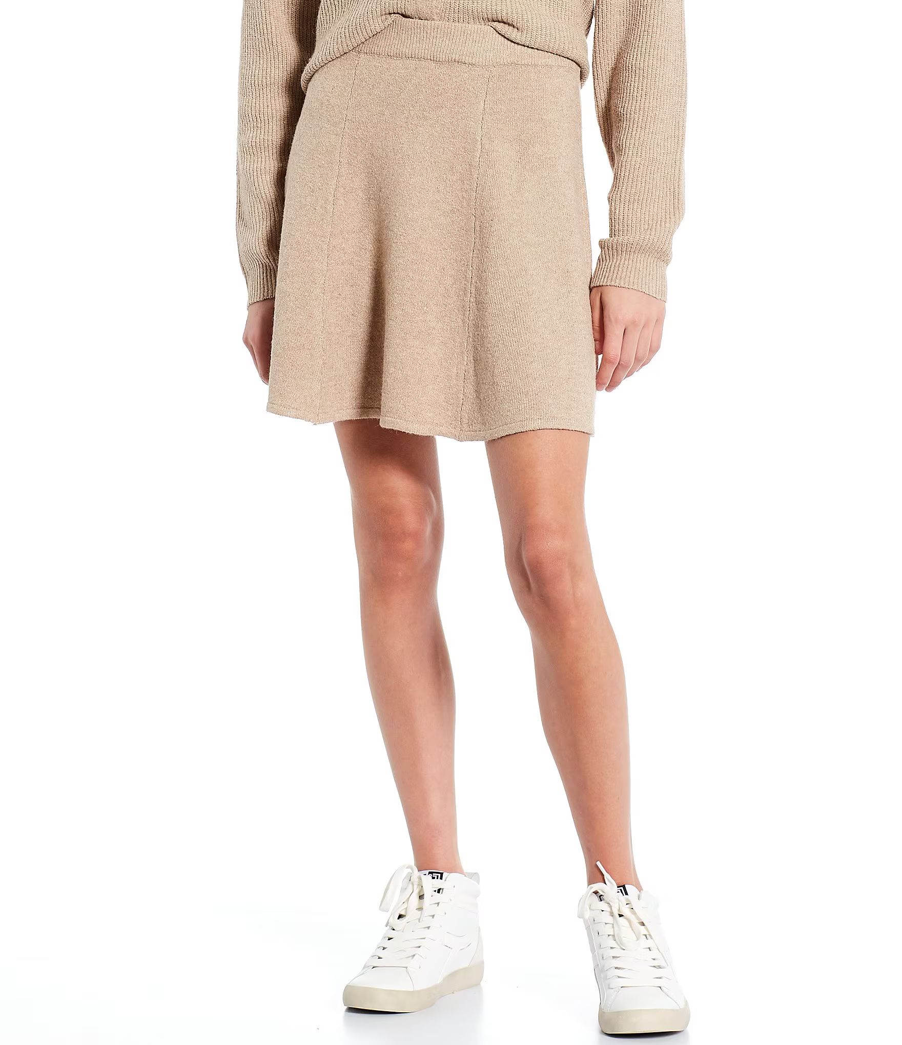 Coordinating High Rise A-Line Sweater Mini Skirt | Dillard's