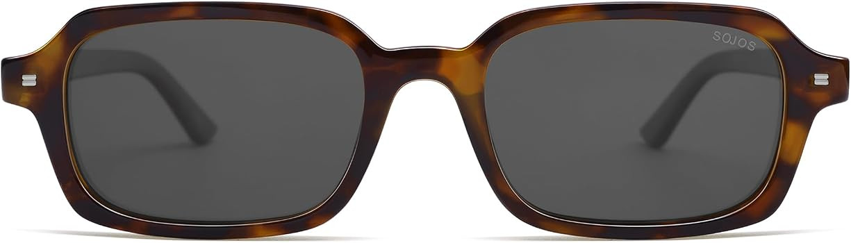 SOJOS Trendy Rectangle Polarized Sunglasses Womens Mens, Small Retro Fashion Thin Slim Square Sun... | Amazon (US)