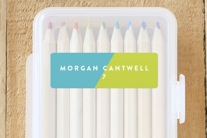 "Favorite Colors" - Customizable Custom Name Labels in Green by Abby Munn. | Minted