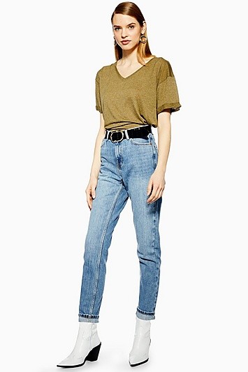 Petite Mom Jeans - Blue | Topshop US