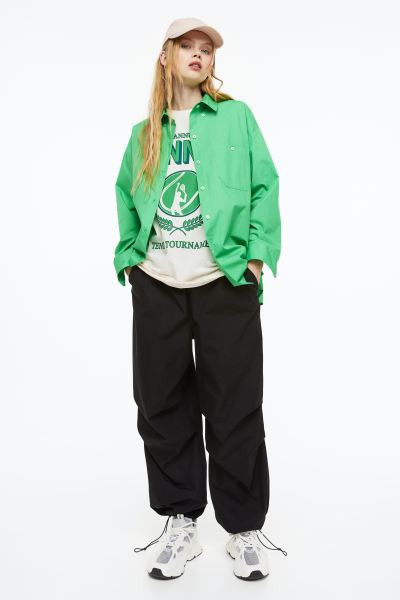 Oversized poplin shirt | H&M (UK, MY, IN, SG, PH, TW, HK)