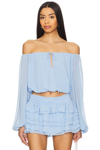 Dallas Top in Baby Blue | Revolve Clothing (Global)
