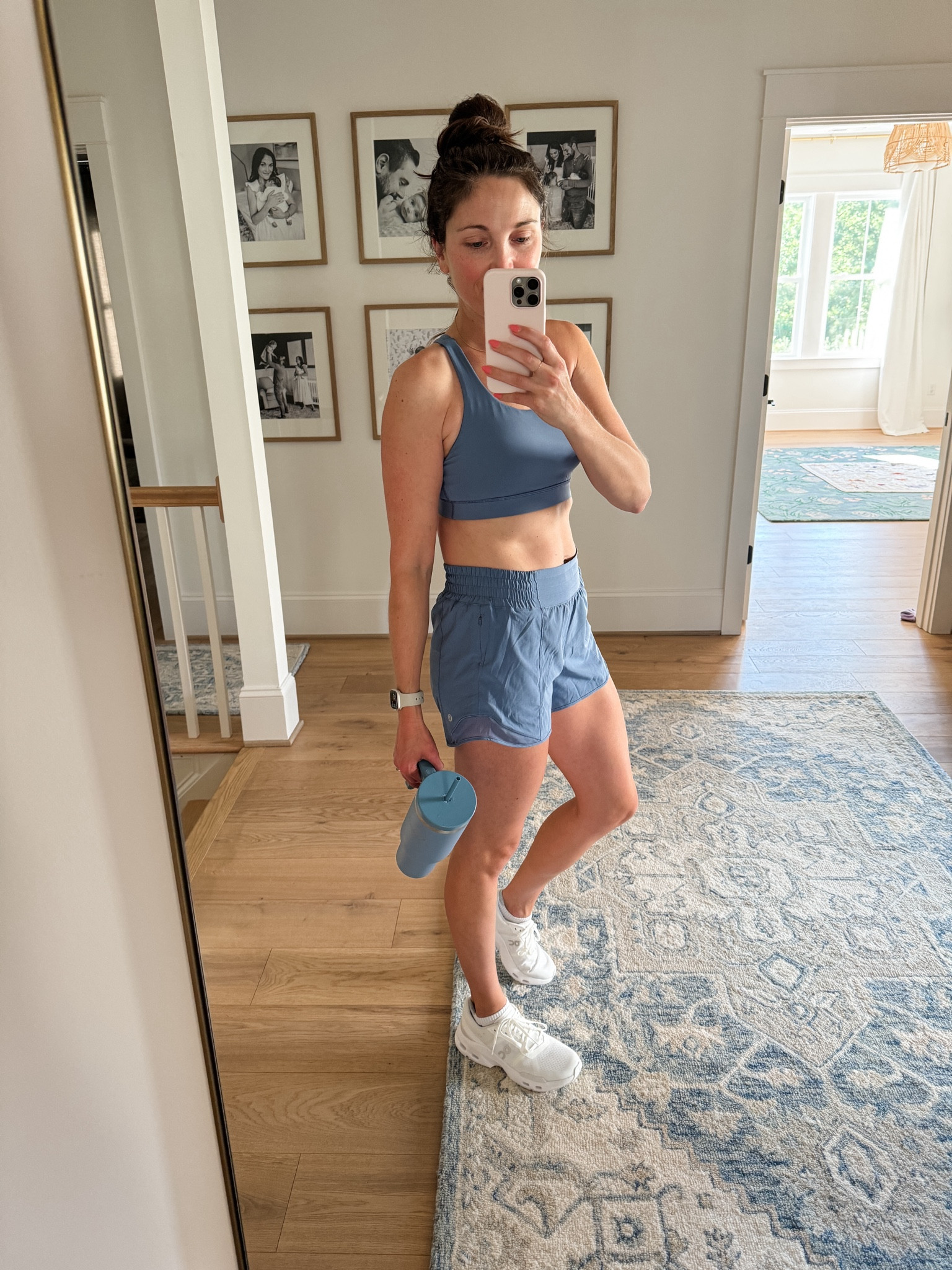 Loving the new oasis blue color at Lululemon. These are the hotty hot shorts and the energy bra.

#LTKActive