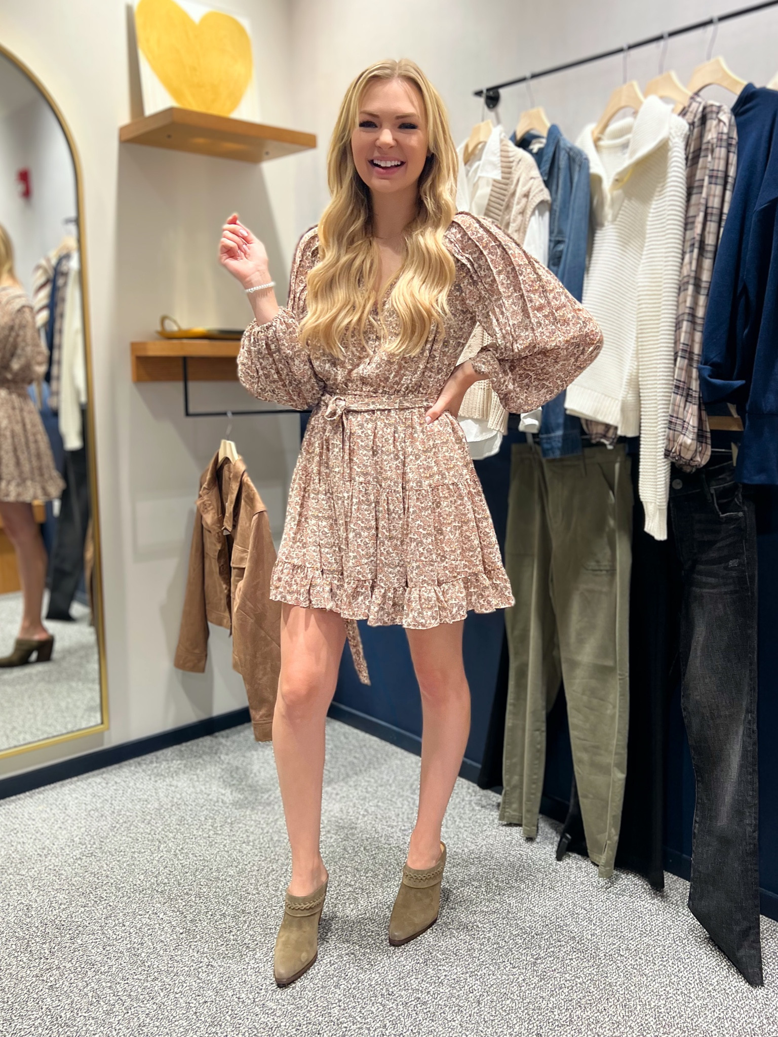 The perfect dress to transition into fall! Wearing an XS - on sale for Labor Day!

#LTKstyletip #LTKSeasonal #LTKsalealert