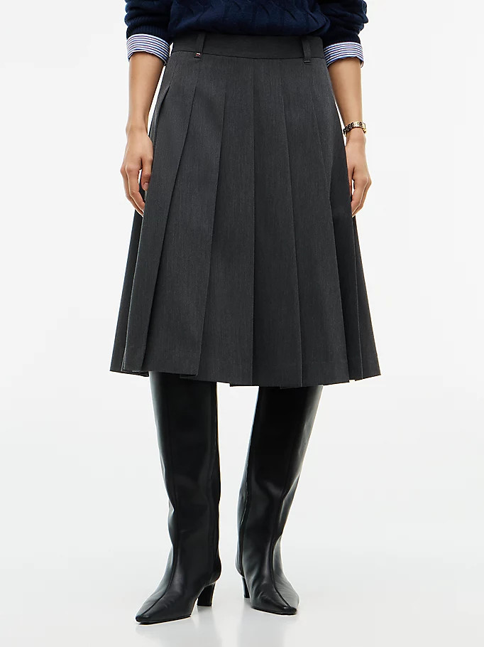 Metal Flag Pleated Skirt | Tommy Hilfiger UK