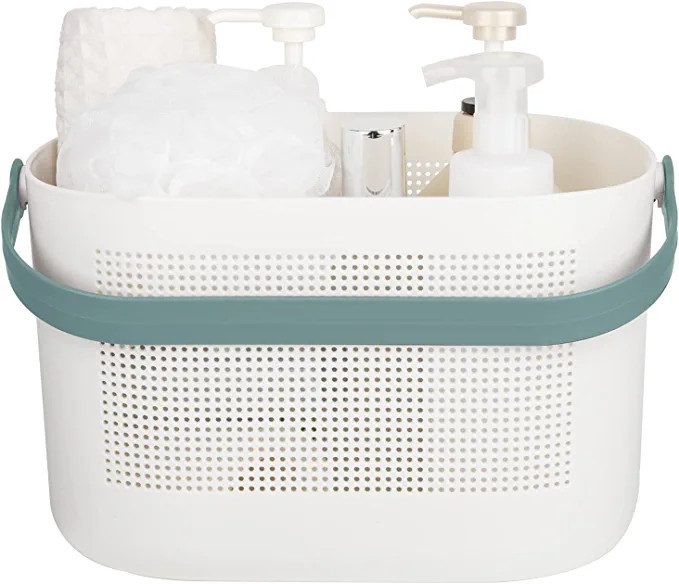 UUJOLY Plastic Storage Baskets with Handles, Shower Caddy Shelf Organizers Basket for Bathroom, K... | Amazon (US)