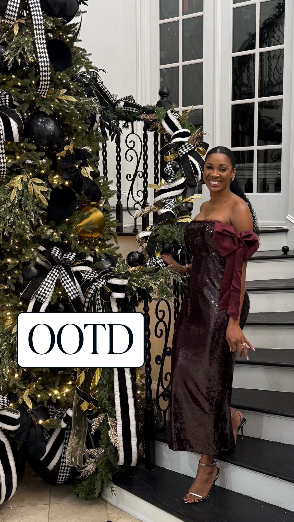 The dress you need for the holiday season the bow is so perfect and feminine, and the sequences give all the razzle dazzle needed for the holidays. Burgundy is definitely still the color of the season. Run!

#LTKFindsUnder100 #LTKootd #LTKHoliday