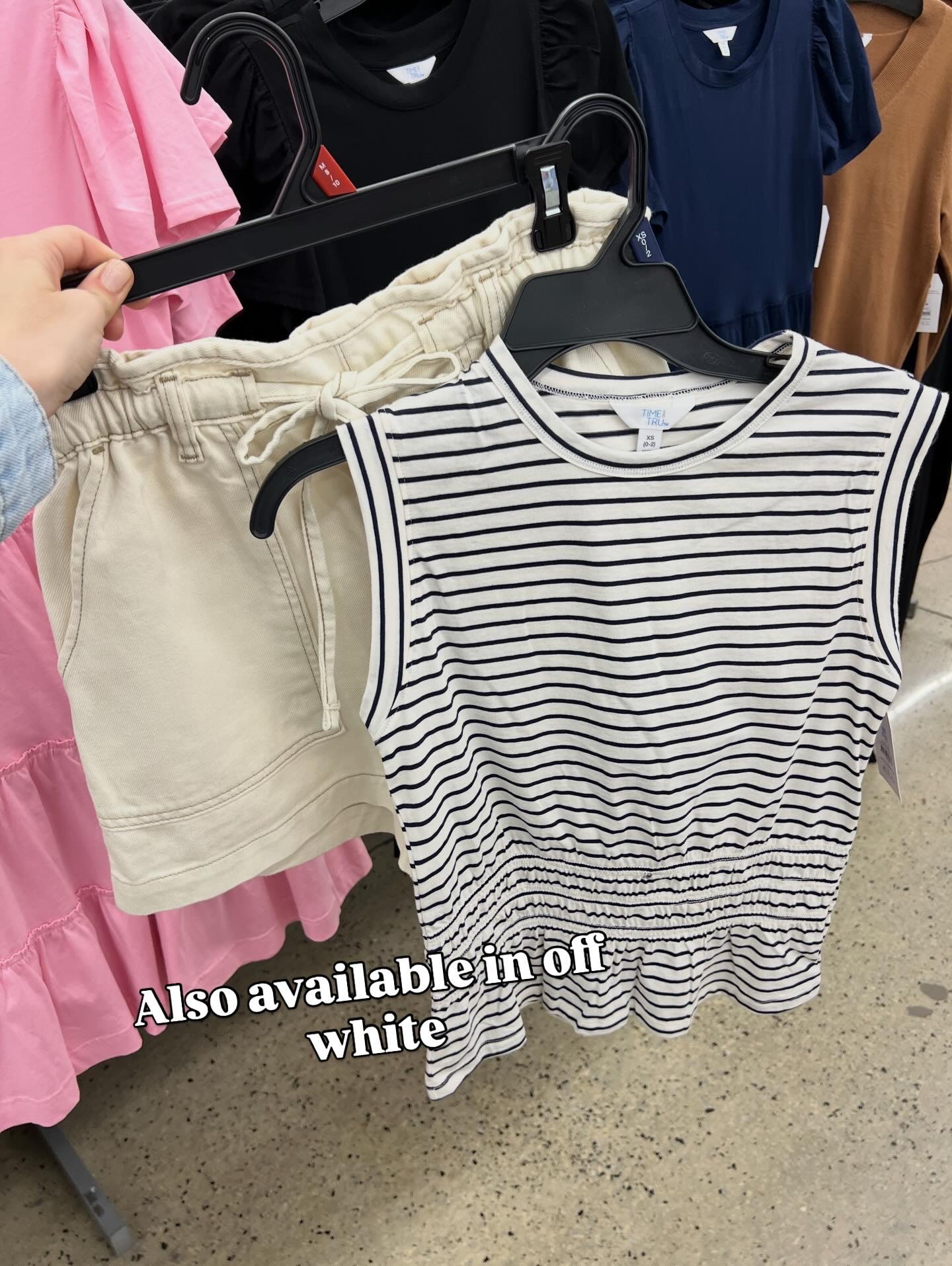 These peplum tops at Walmart are so flattering! Fit tts, several colors. I recommend going up a size in these shorts. #walmartfashion 

#LTKootd #LTKOver40 #LTKmomlife