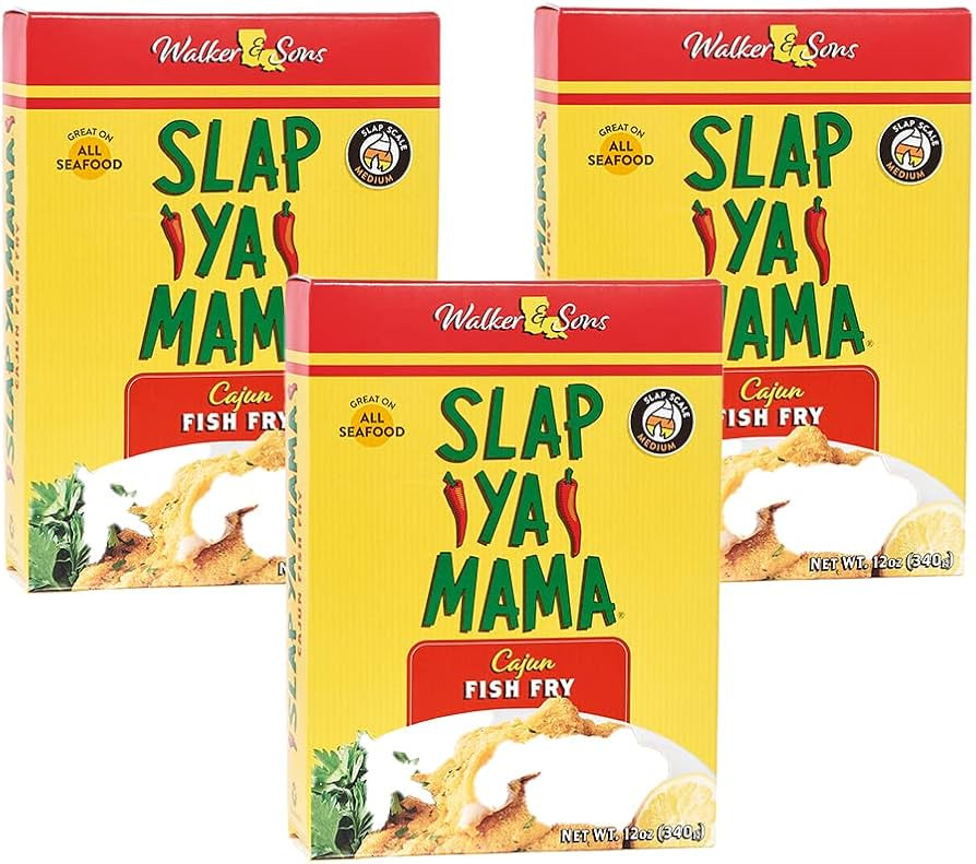 Slap Ya Mama Louisiana Style Cajun Fish Fry, No MSG and Kosher, 12 Ounce Box, Pack of 3 | Amazon (US)
