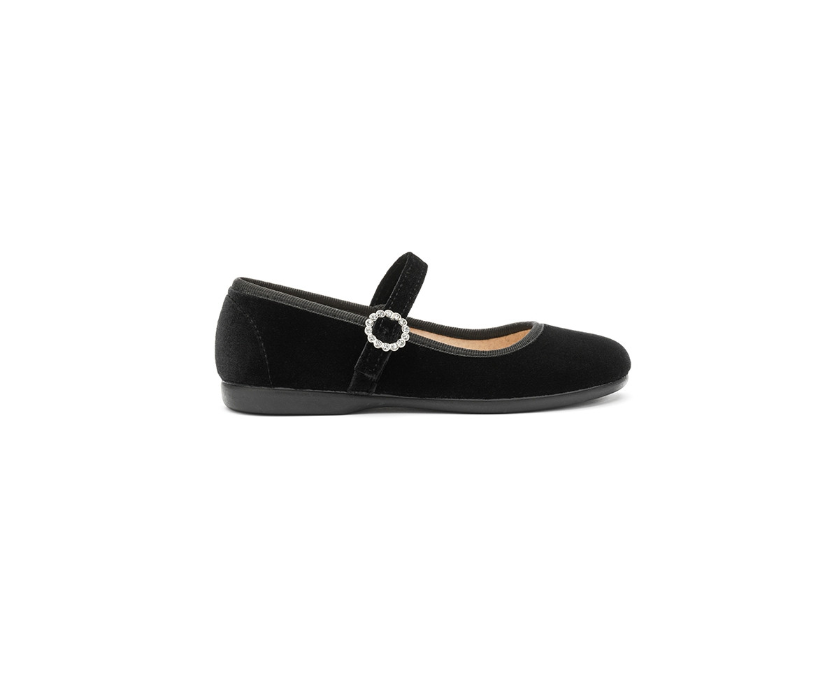 Childrenchic Girls Holiday Velvet Mary Janes in Black - Black | Macy's