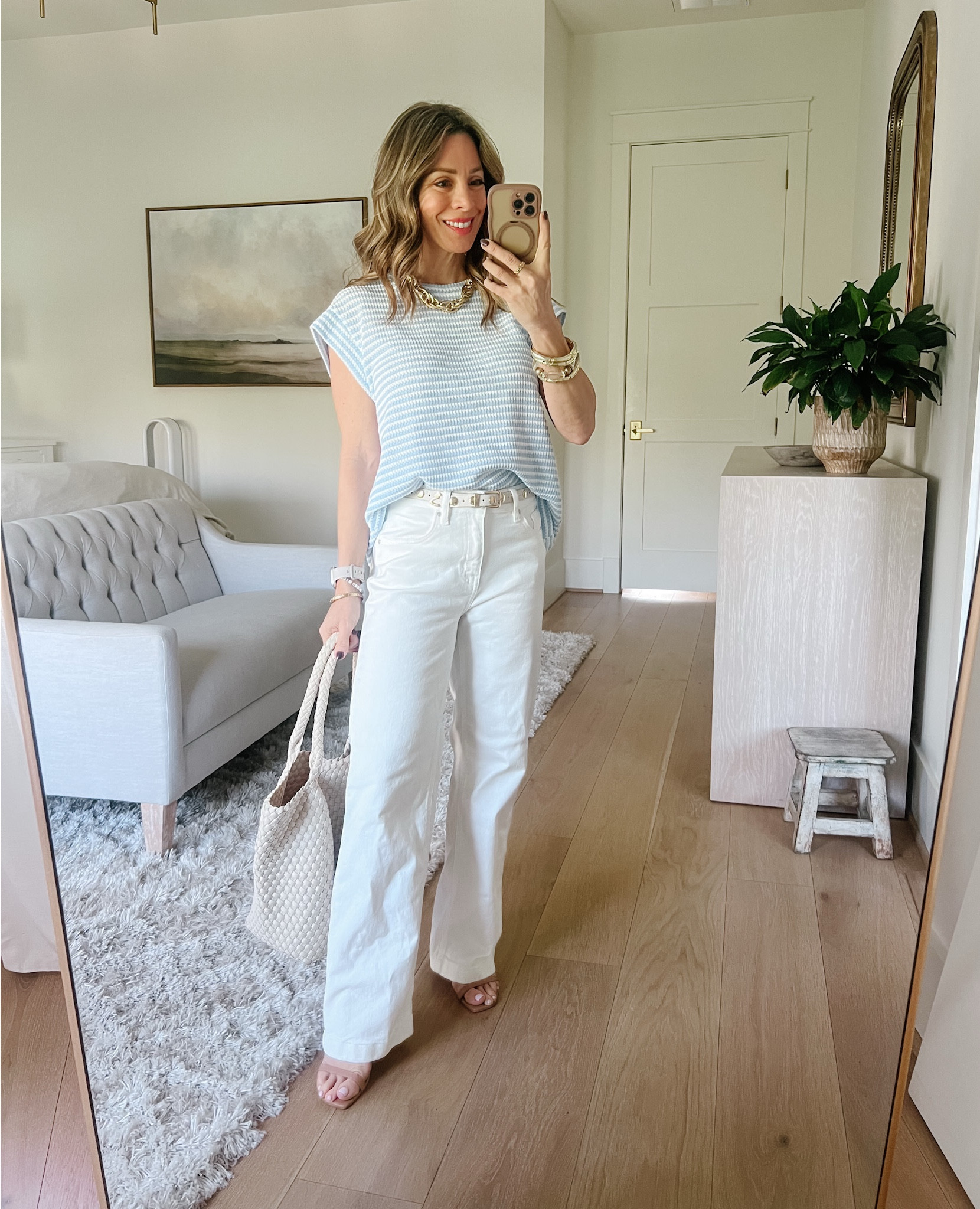 Love blue and white together and this knit tee has the cutest striping 

Top Fit: I’m wearing a Small

Jeans Fit: I’m wearing a 2 Short

#LTKPetite #LTKOver40 #LTKgrwm