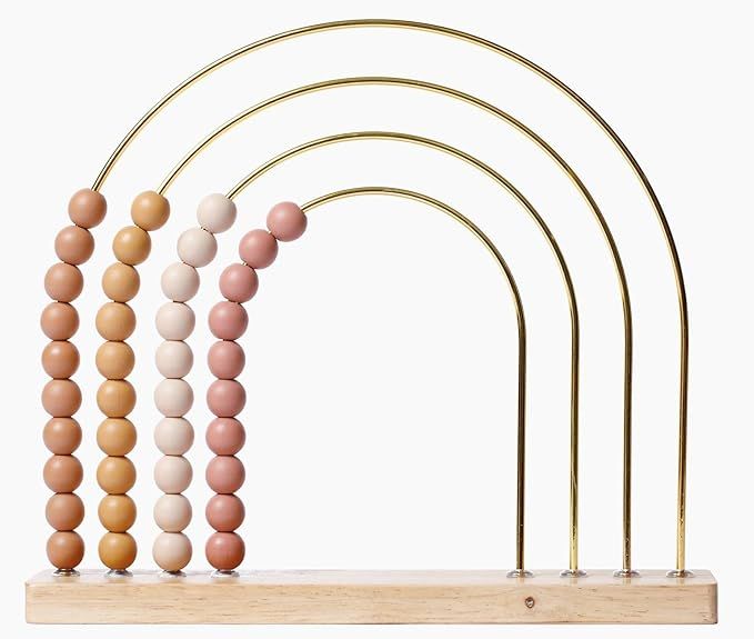 Brooklyn Neutral Boho Rainbow Abacus - STEM Toy- Boho Nursery Decor and Playroom Decor- Math Todd... | Amazon (US)