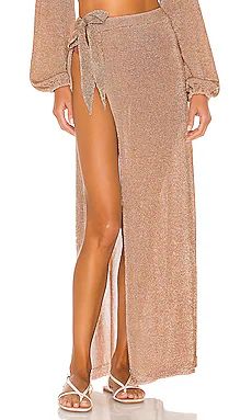 Lovers and Friends Nayelli Wrap Skirt in Gold from Revolve.com | Revolve Clothing (Global)