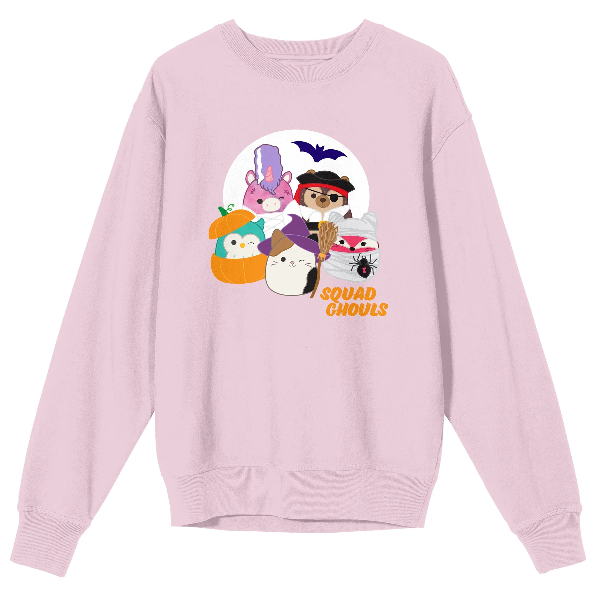 Squishmallows Halloween Squad Ghouls Adult Pink Crew Neck Sweatshirt-Medium | Walmart (US)