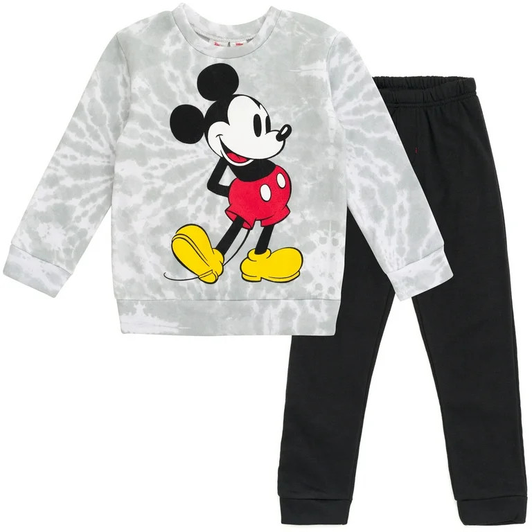 Disney Mickey Mouse Little Boys Fleece Sweatshirt and Pants Set Toddler to Little Kid | Walmart (US)