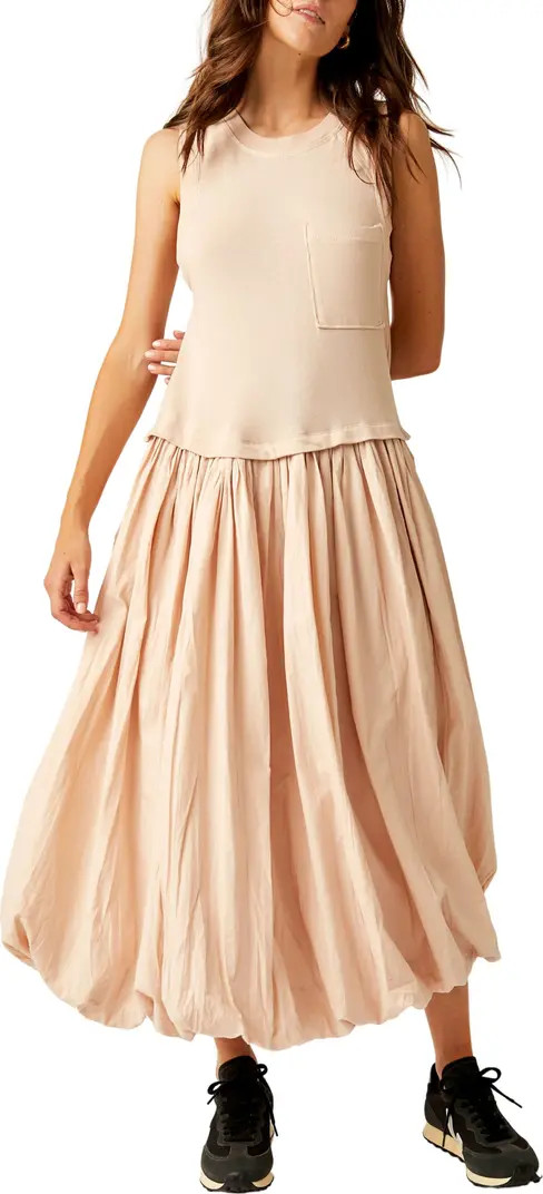 Calla Lilly Mixed Media Cotton Dress | Nordstrom