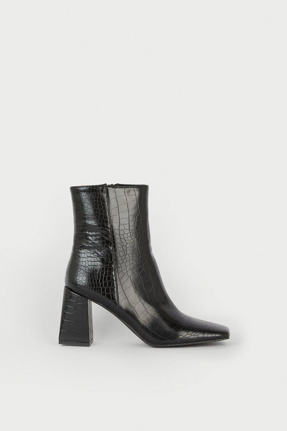 Low Heel Ankle Boot | Warehouse UK & IE