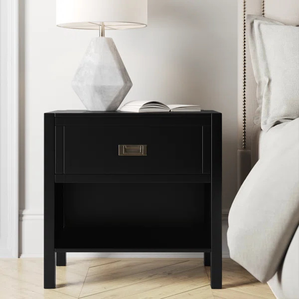 Hivernage 1-Drawer Solid Wood Nightstand | Wayfair North America