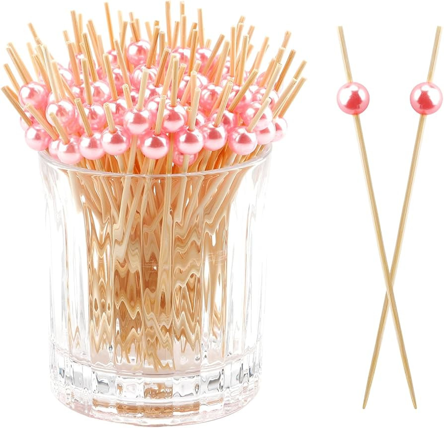 120PCS Cocktail Picks Toothpicks for Appetizers Cocktail Picks for Drinks Bamboo Toothpicks Cockt... | Amazon (US)