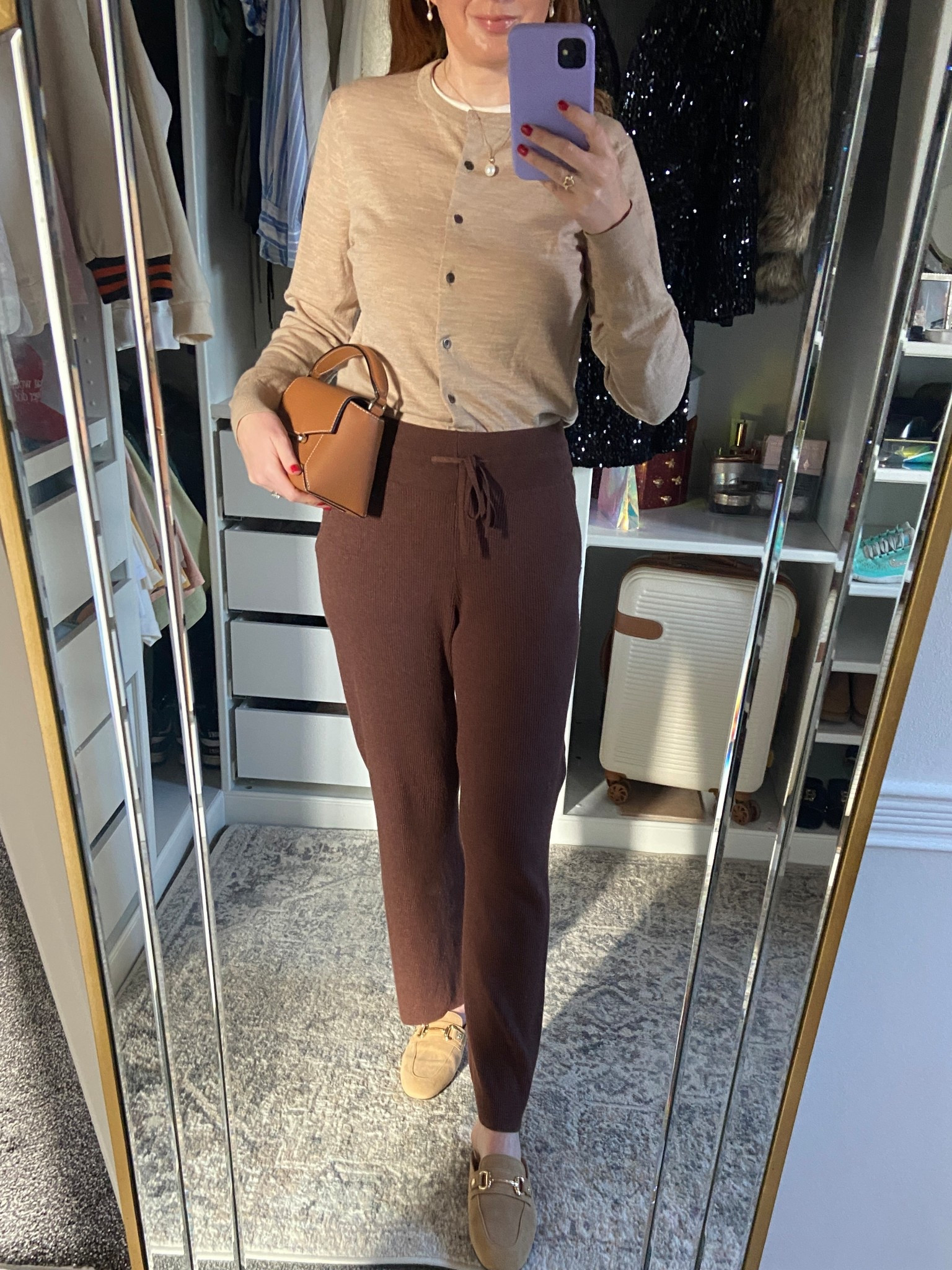 Neutral tones + soft knits = my autumn uniform 🍂 Taupe, tan, and texture for the perfect errand-day chic. 🍂☕️🥐 chocolate brown outfit, autumn outfits, satin shirt 

#LTKautumn #LTKstyletip #LTKuk