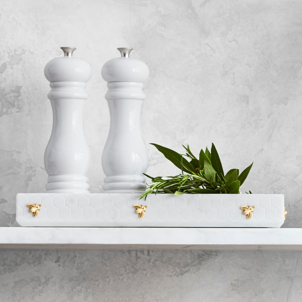 Honeycomb Marble Countertop Tray | Williams-Sonoma