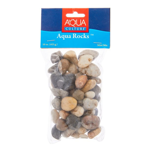 Aqua Culture Aqua Rocks for Aquarium Decor, Mini Mix, 16 oz | Walmart (US)