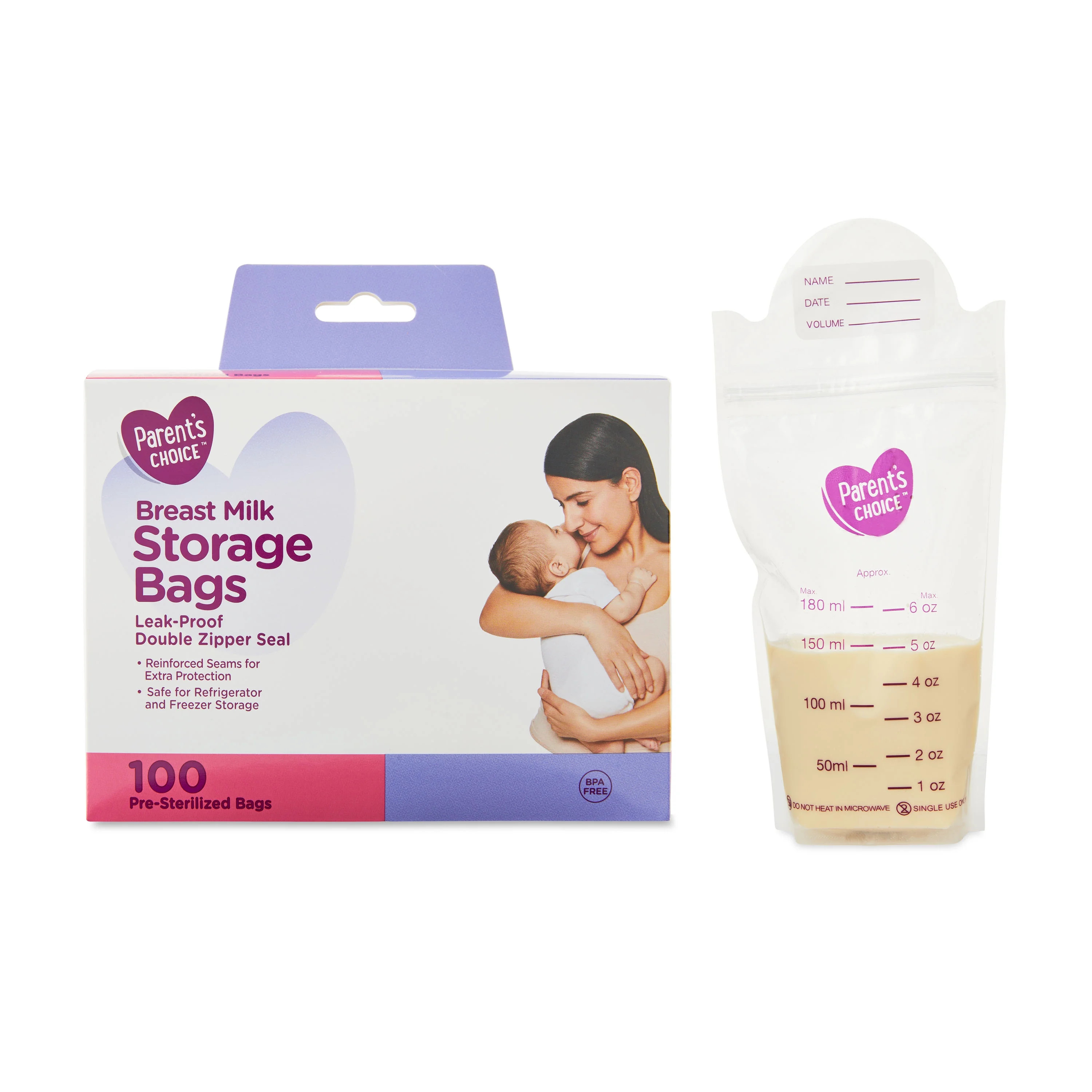 Parent's Choice Milk Storage Bag 100ct | Walmart (US)
