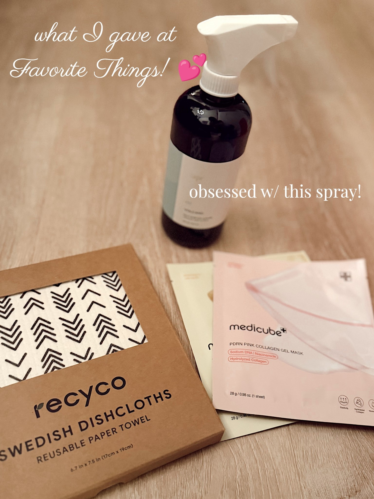 From my Favorite Things night 🤍
Vegan multi-surface spray that makes your house smell amazing ✨
Swedish dishcloths = 17 rolls of paper towels 🙌
And the face masks we all love 💗

home favorites. cleaning essentials. swedish dishcloths. self care. Amazon home finds.


#LTKmomlife #LTKHome #LTKValentine