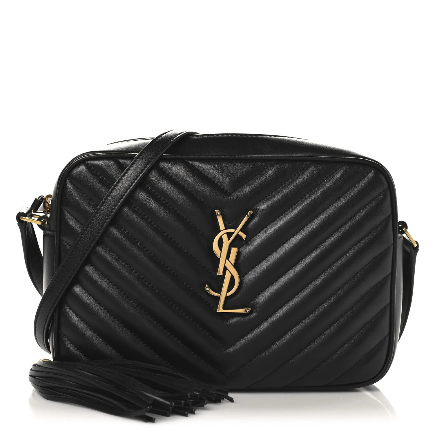 Saint Laurent Calfskin Matelasse Monogram Lou Camera Bag Black 1730536 | FASHIONPHILE (US)