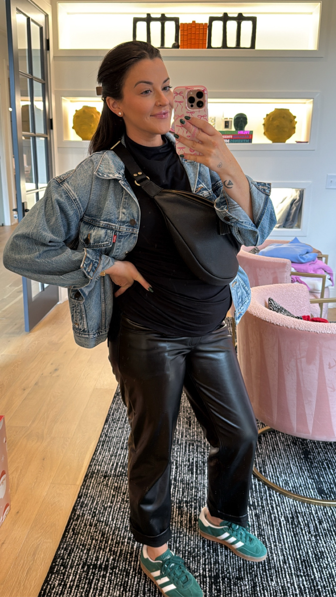 TIA15 for an extra 15% off my maternity top and leather pants! 

#LTKStyleTip #LTKCyberWeek #LTKBump
