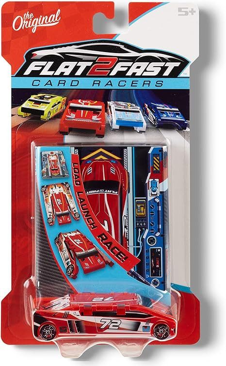 Red 72 Card Racer | Load, Launch, Race - Pocket-Sized Racecar Toy Ages 5 and up (Sold Each) | Amazon (US)