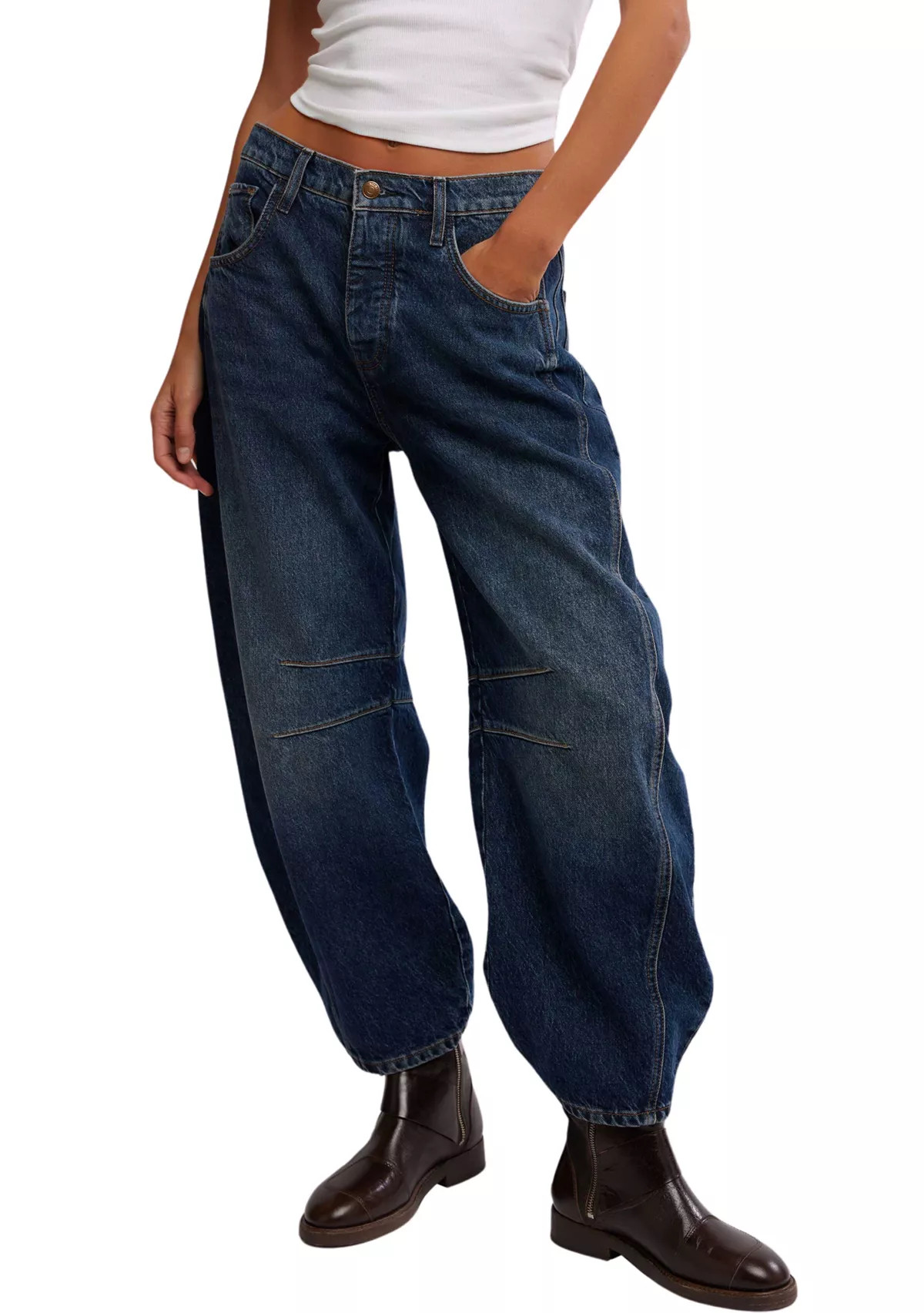 We the Free Good Luck Mid Rise Barrel Jeans | Belk