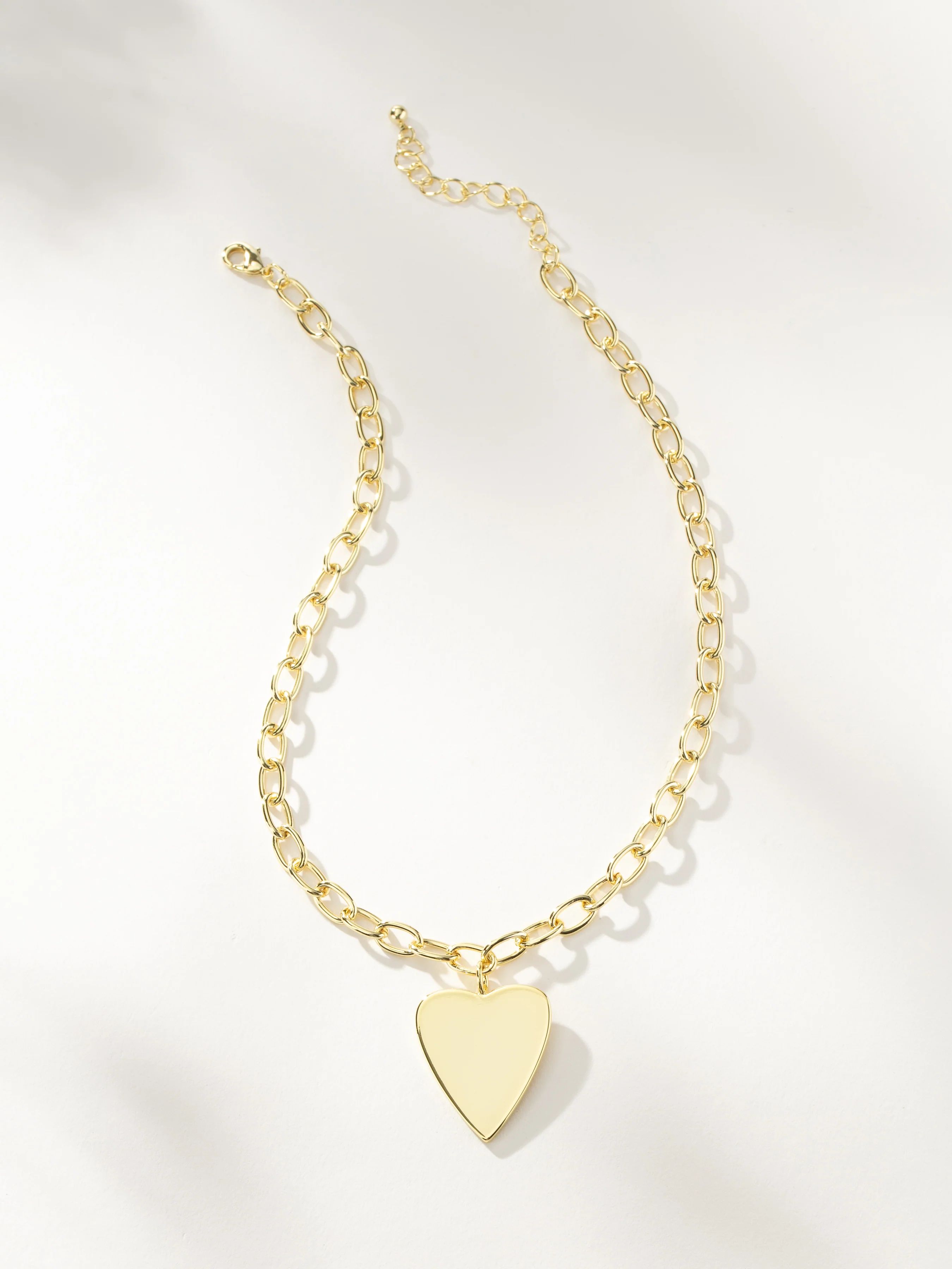 Big Love Heart Pendant and Chain Necklace in Gold | Uncommon James | Uncommon James