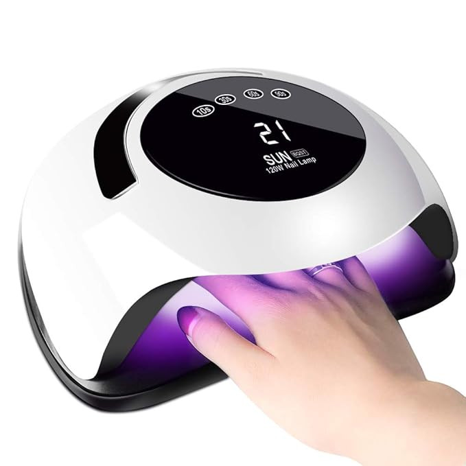 120W Nail Lamp, UV LED Nail Lamp 36 Lights Gel Polish Nail Curing Nail Dryer Nail Light With 4 Ti... | Amazon (US)