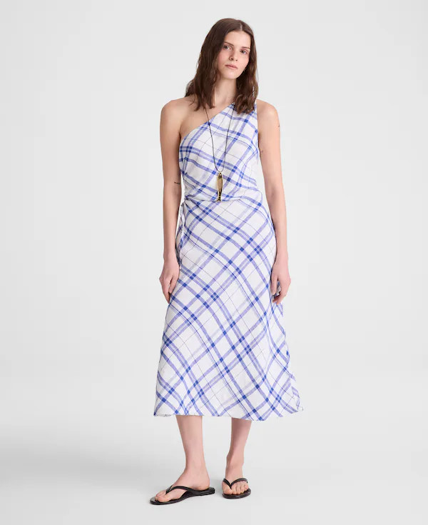 Ruched One-Shoulder Midi Dress | Madewell